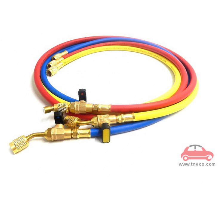Bộ ống dây sạc ga nạp ga máy lạnh điều hòa ga R410 P&M Đài Loan 360RYB-410VB (gồm van đóng mở ga)