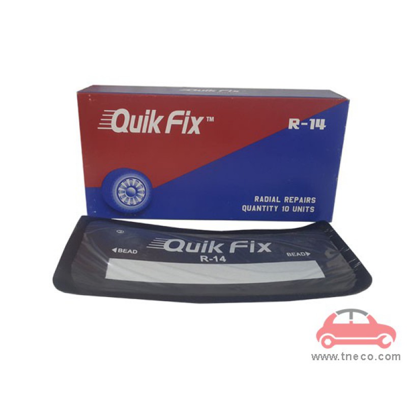 Miếng vá vỏ lốp xe bố thẳng (loại bố Radial) hình chữ nhật giá rẻ Quik Fix Mỹ R-14