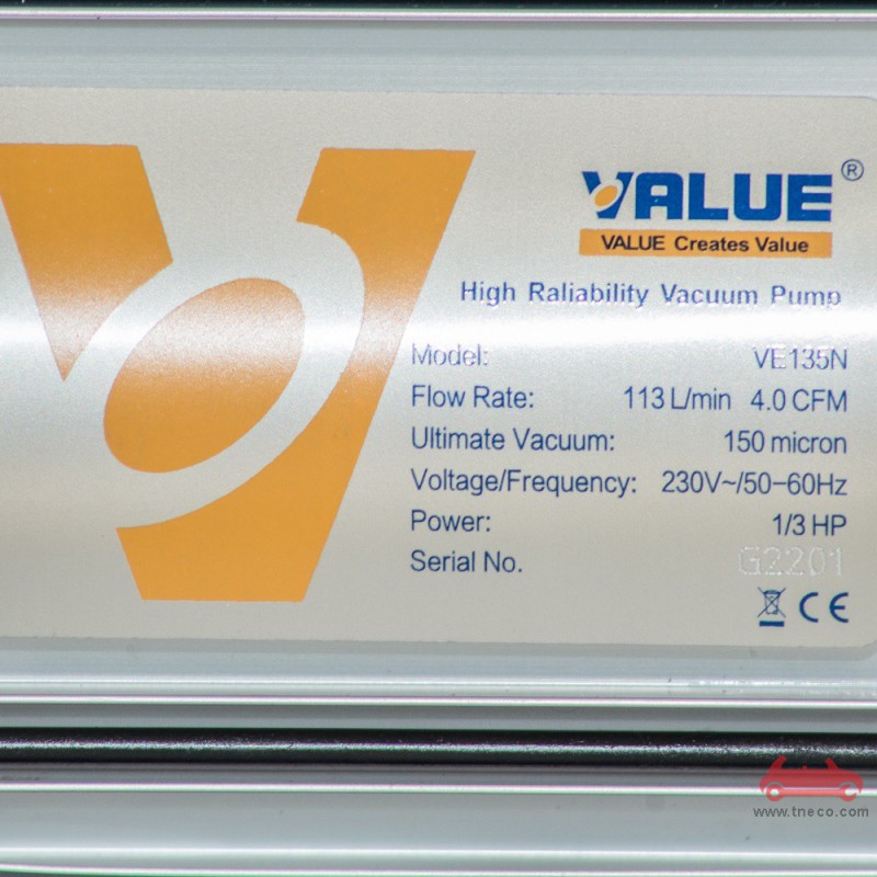 Bơm hút chân không máy lạnh điều hoà ô tô và dân dụng 1 cấp 3.5 CFM Value Trung Quốc VE135N